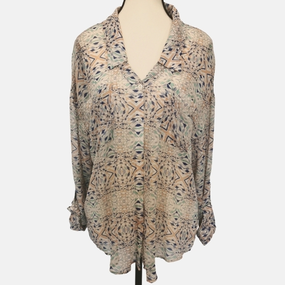Free People Multicolor Patterned Blouse - Picture 2 of 10
